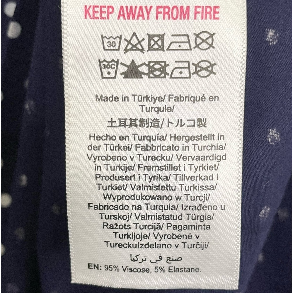 Seraphine Maternity Jersey Knit Dress Cap Sleeve Navy Blue Polka Dot NWT - Picture 10 of 13